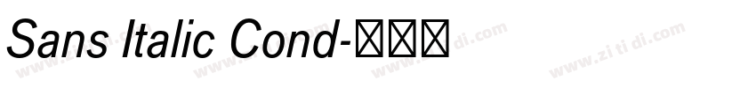 Sans Italic Cond字体转换